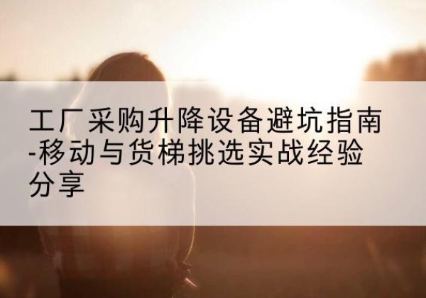 金寨移动式升降机怎么选-工厂采购升降设备避坑指南-移动与货梯挑选实战经验分享