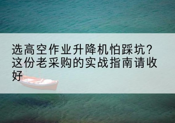 金寨高空作业升降机厂家推荐-选高空作业升降机怕踩坑？这份老采购的实战指南请收好